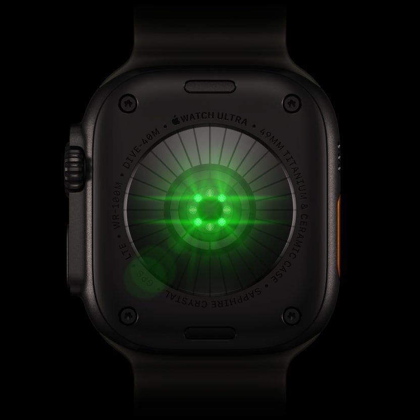 Heart rate sensing on Apple Watch Ultra 4