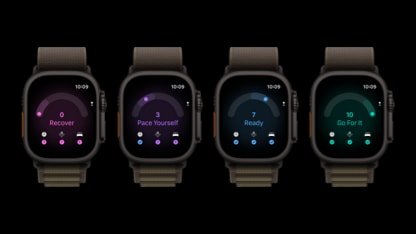 Readiness score displayed on Apple Watch Ultra 4