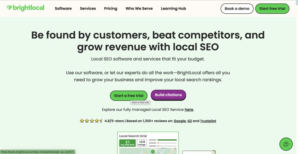 BrightLocal best local seo agency company