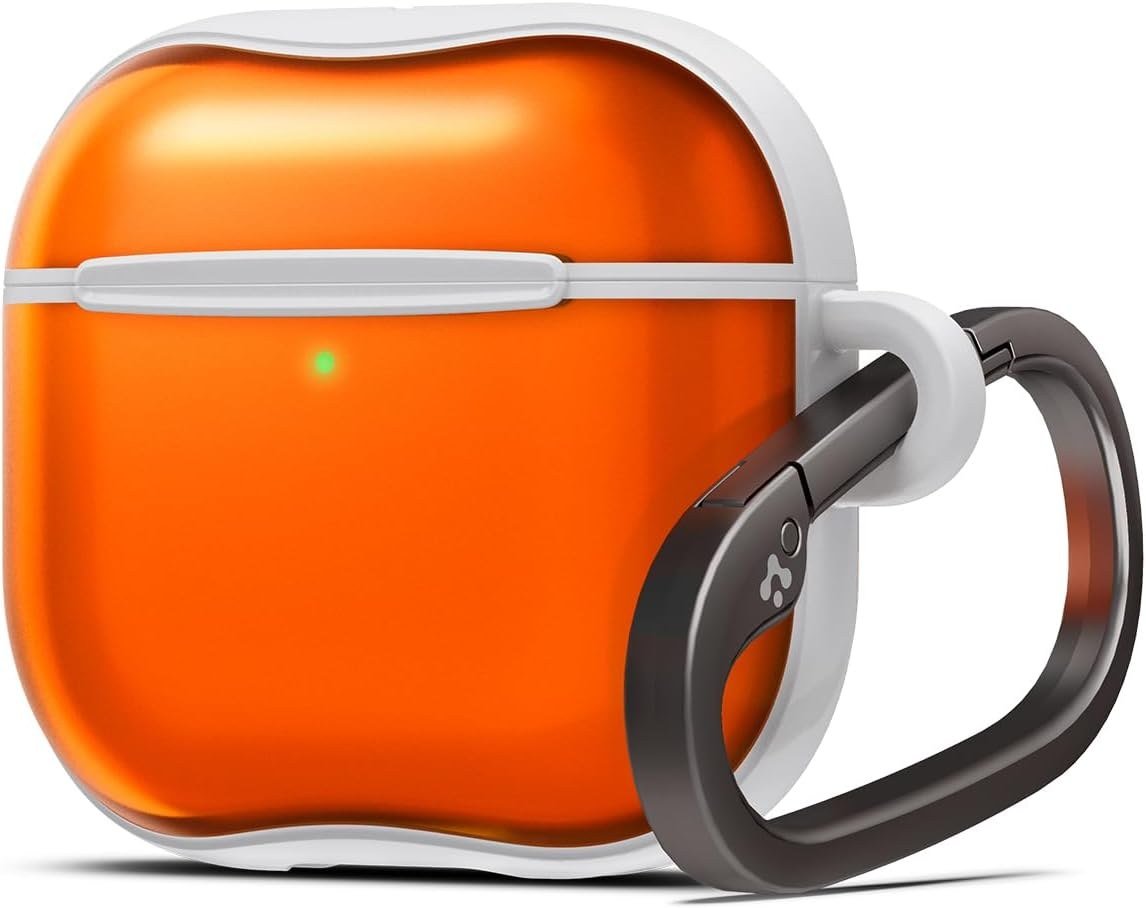 Spigen Ultra Hybrid Classic C1 clear case for AirPods 5 in translucent orange