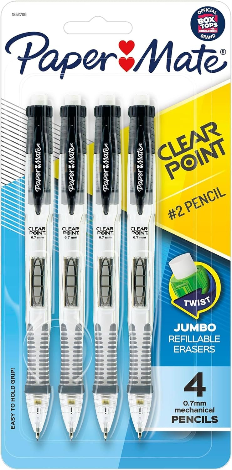 Paper Mate Clearpoint mechanical pencils 0.7mm four pack