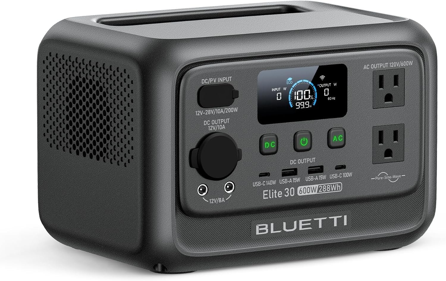 BLUETTI Elite 30 V2 portable power station with 288Wh LFP battery