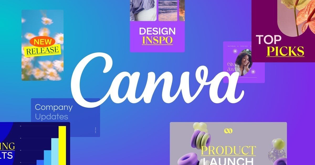 Canva online graphic design tool used for social posts, presentations and posters