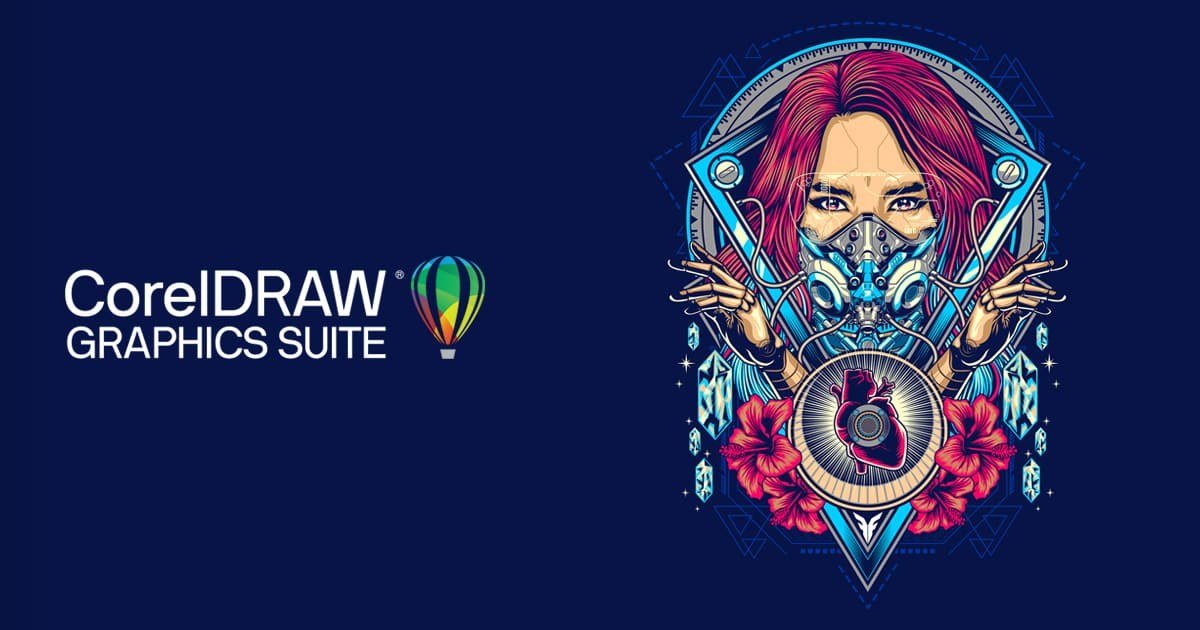 CorelDRAW Graphics Suite promotional image for the vector illustration and layout toolkit
