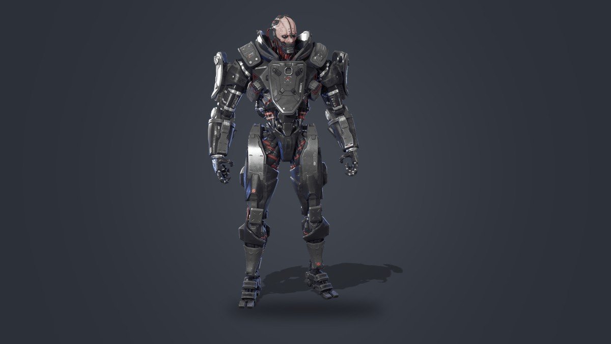 Fortnite Adam Smasher outfit render