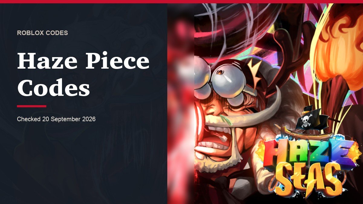 Haze Piece Codes (September 2026)