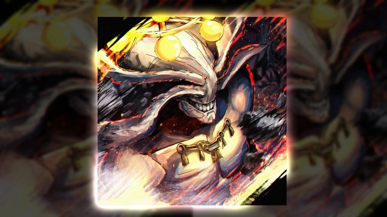 Jujutsu Zero artwork of a grinning cursed spirit with golden bells