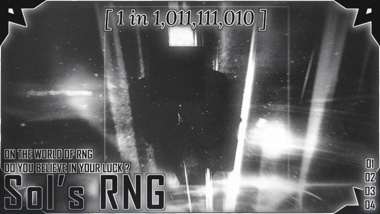 Monochrome Sol&rsquo;s RNG screen showing a one in 1,011,111,010 aura