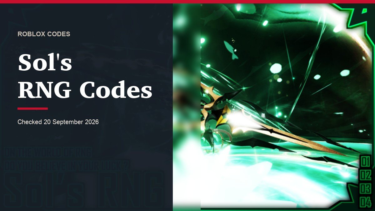 Sol’s RNG Codes (September 2026)