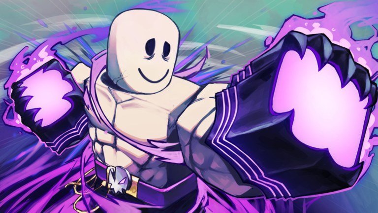 Untitled Boxing Game fighter with a purple fighting style aura around the gloves