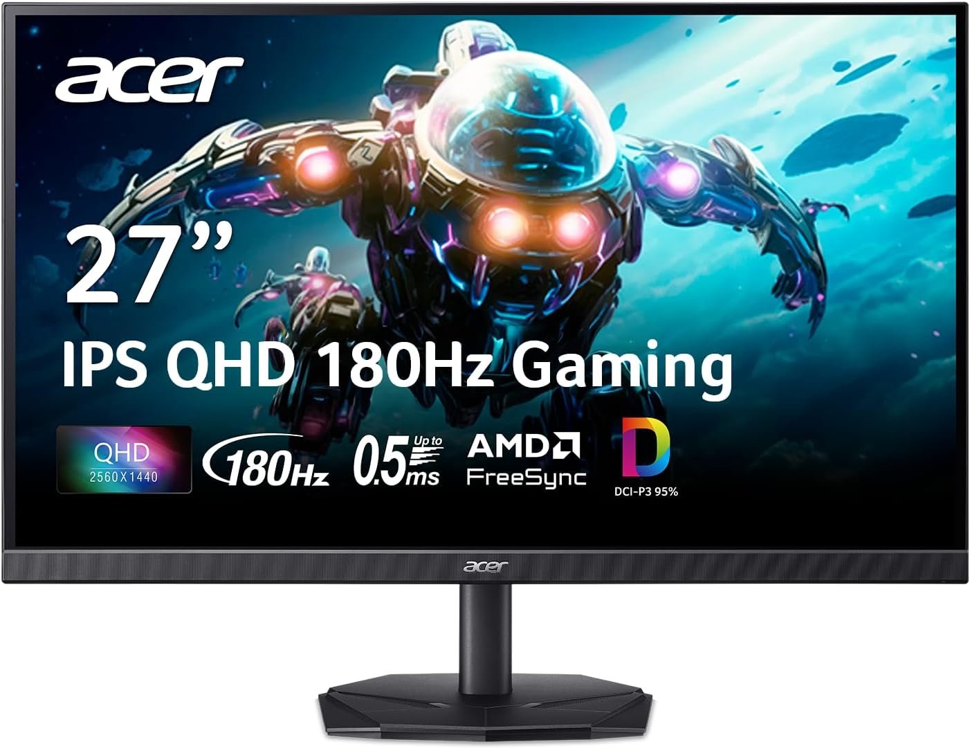 Acer Nitro KG271U 27-inch QHD IPS gaming monitor displaying a colourful scene