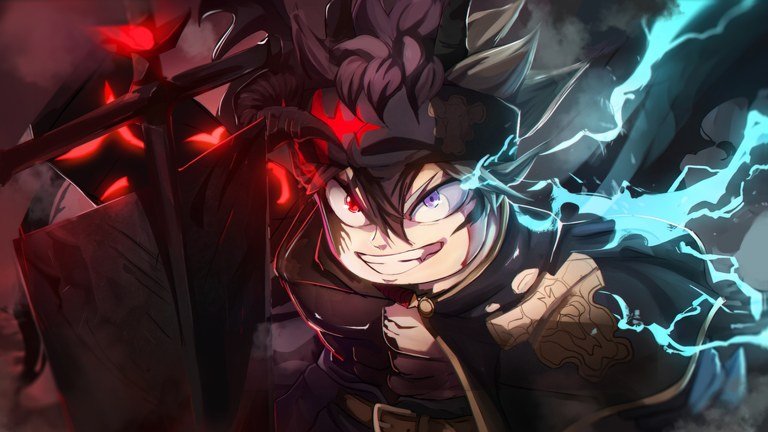 Anime Apocalypse dark-haired swordsman with lightning on Roblox