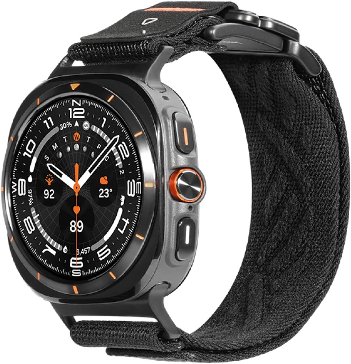 Aulumu CS03 titanium and knit nylon band with magnetic snap for the Galaxy Watch Ultra