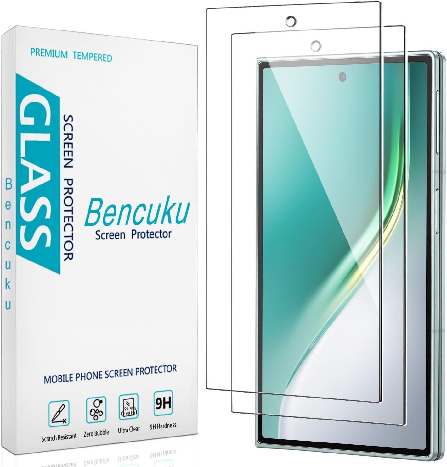 Bencuku two-pack tempered glass screen protector for the Samsung Galaxy Z Fold 8