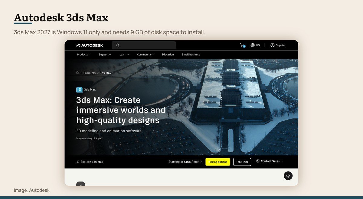 The Autodesk 3ds Max 2027 product page