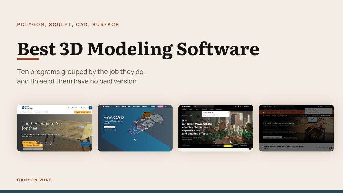 Best 3D Modeling Software: Free Picks and Pro Tools
