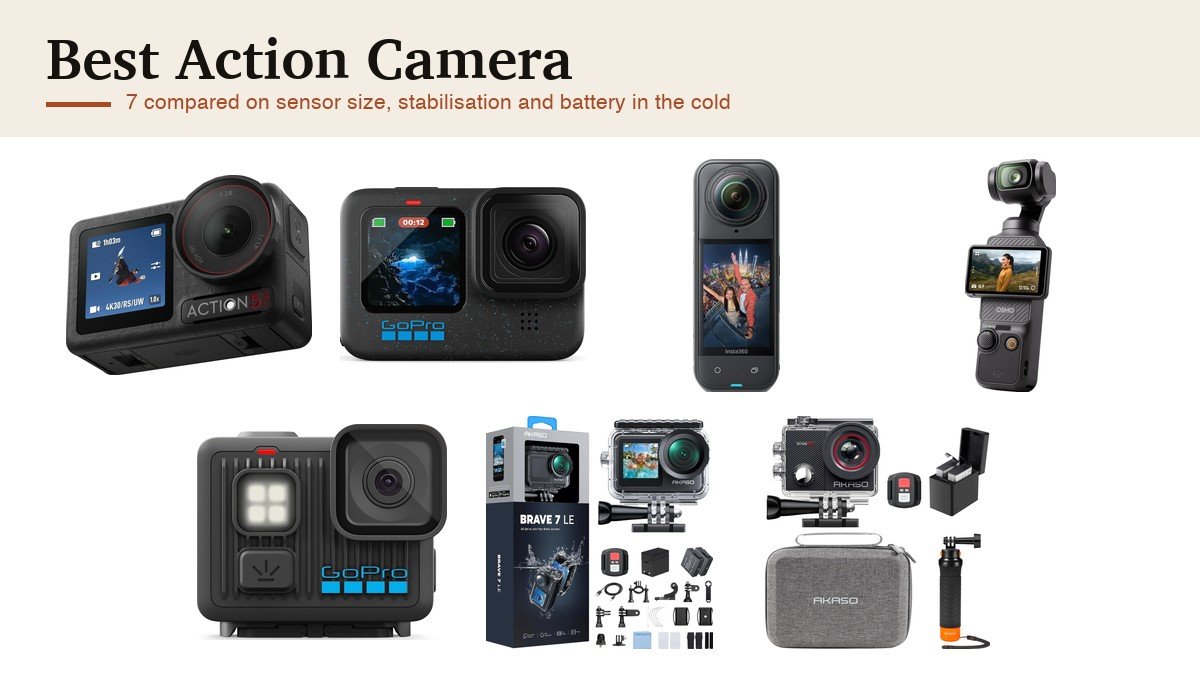 Best Action Camera: 7 Compared on Sensor, Stabilisation and Battery: the seven picks compared