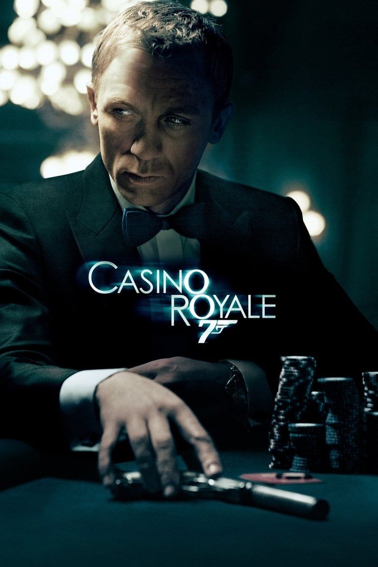 Casino Royale poster showing Daniel Craig in a tuxedo holding a pistol