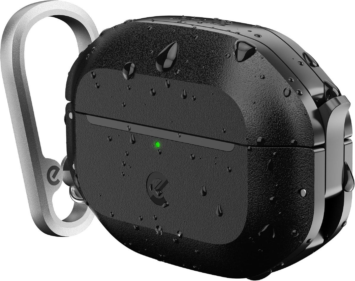 KeyBudz ElementProof waterproof AirPods Pro 3 case in carbon black