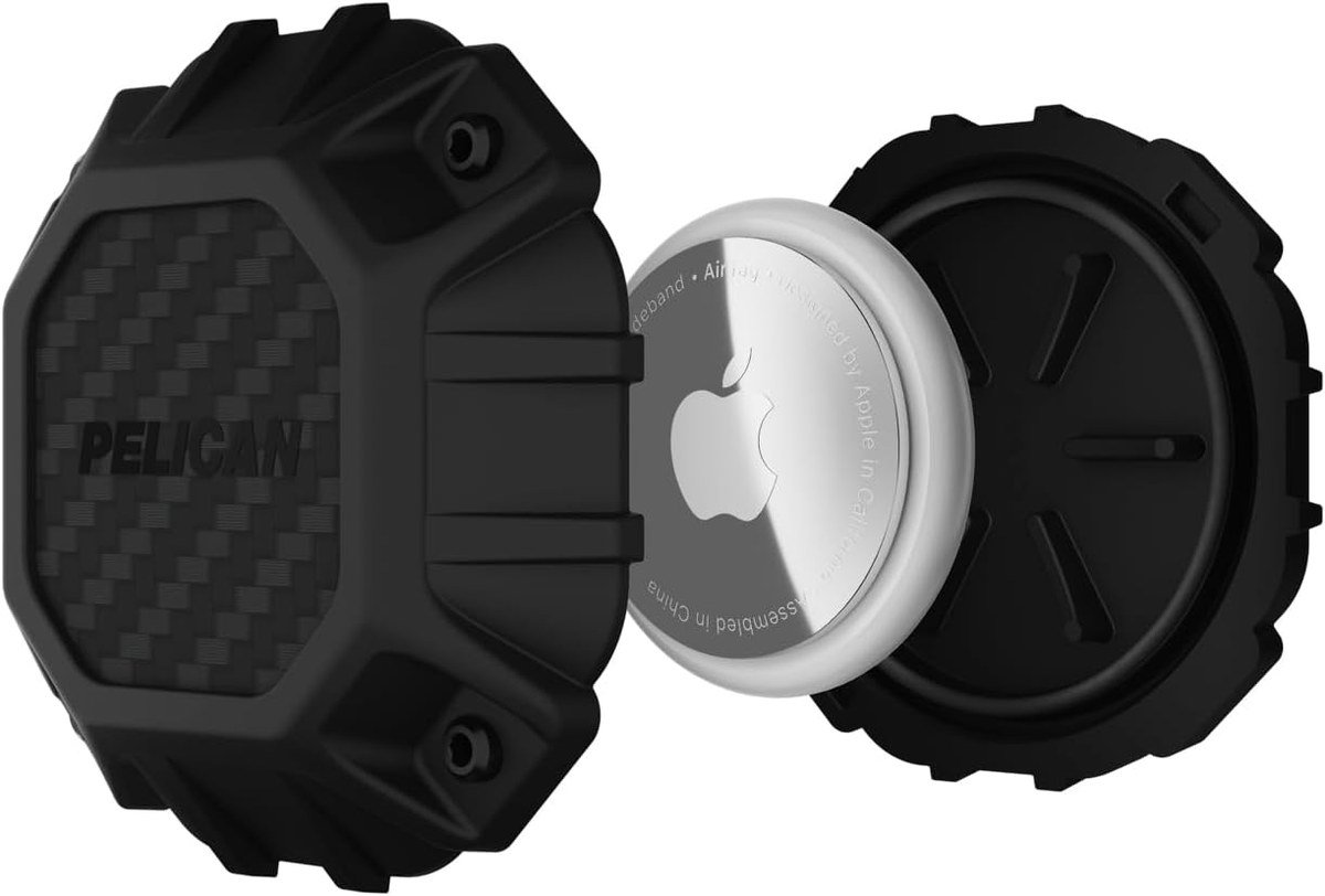 Pelican Marine black IP68 stick-on AirTag holder