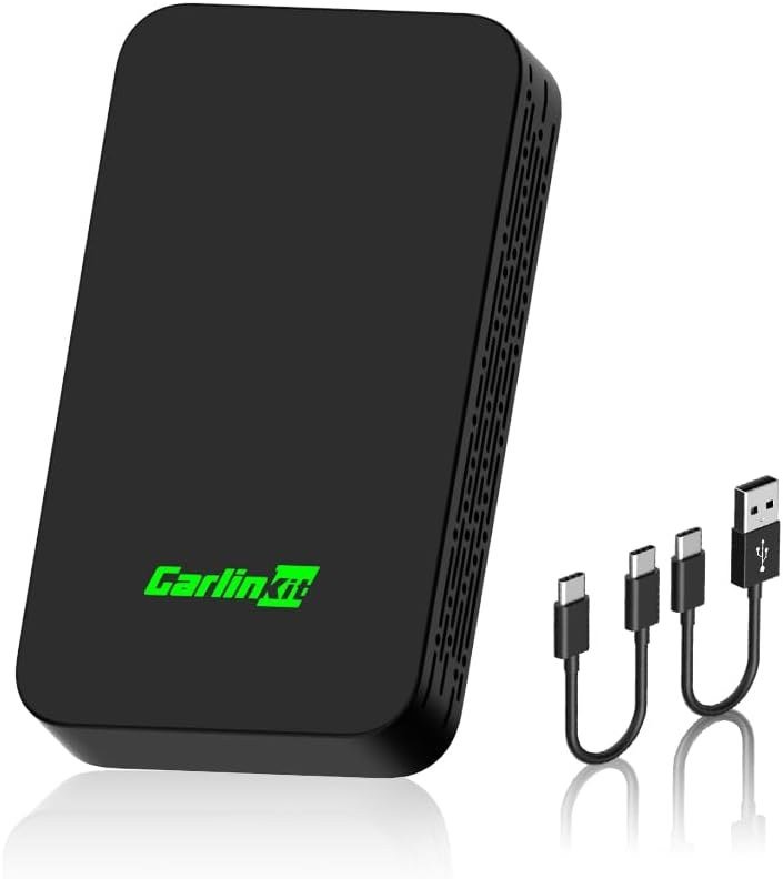 CarlinKit 5.0 wireless adapter with USB-A and USB-C cables