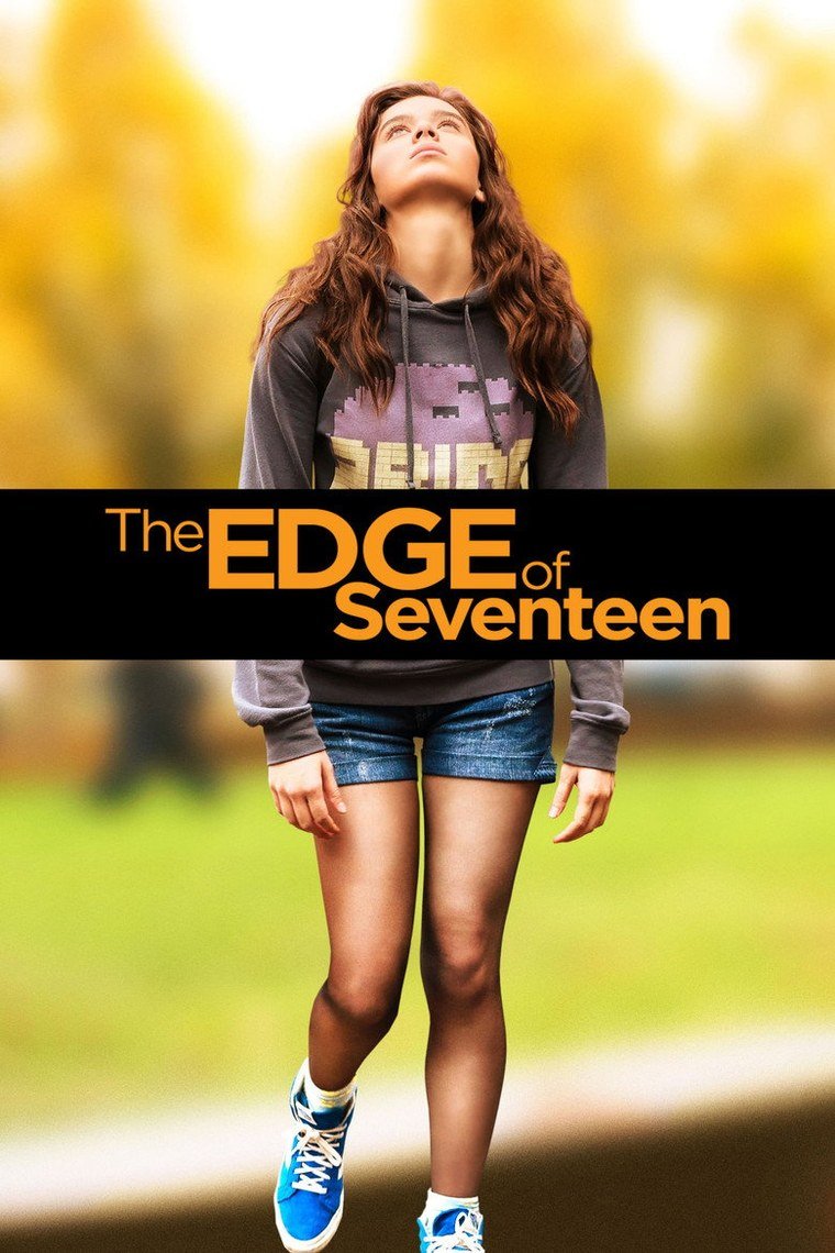The Edge of Seventeen poster showing a girl sitting alone on a classroom floor