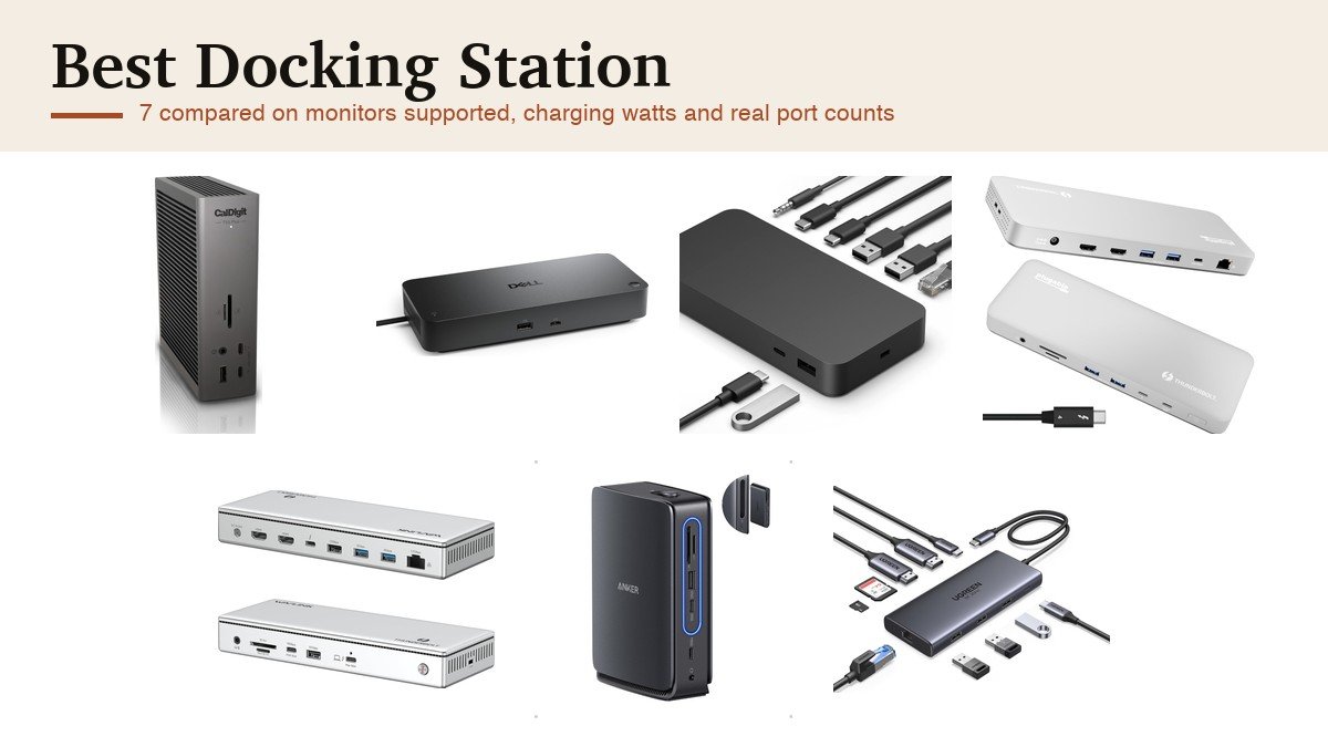 Best Docking Station: 7 Compared on Monitors, Watts and Ports: the seven picks compared