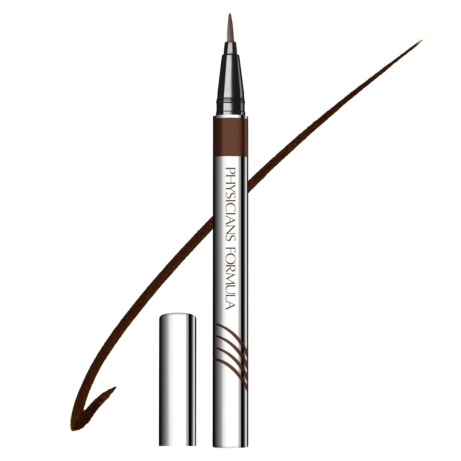Physicians Formula Eye Booster 2-in-1 eyeliner and lash serum in a slim pen with a brown stroke