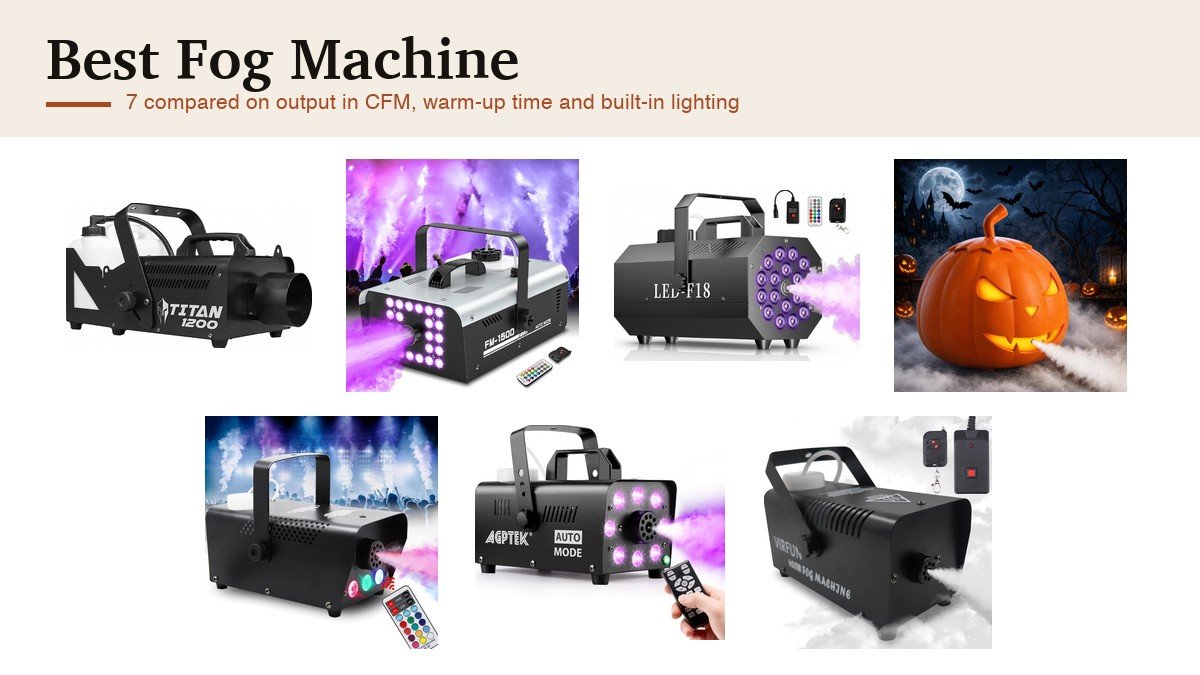Best Fog Machine: 7 Compared on Output, Warm-Up and Lighting: the seven picks compared