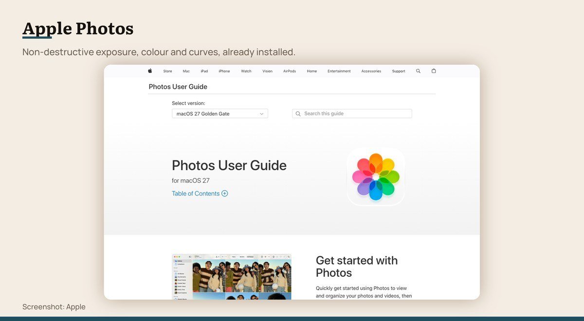 Apple Photos shown on the Apple page