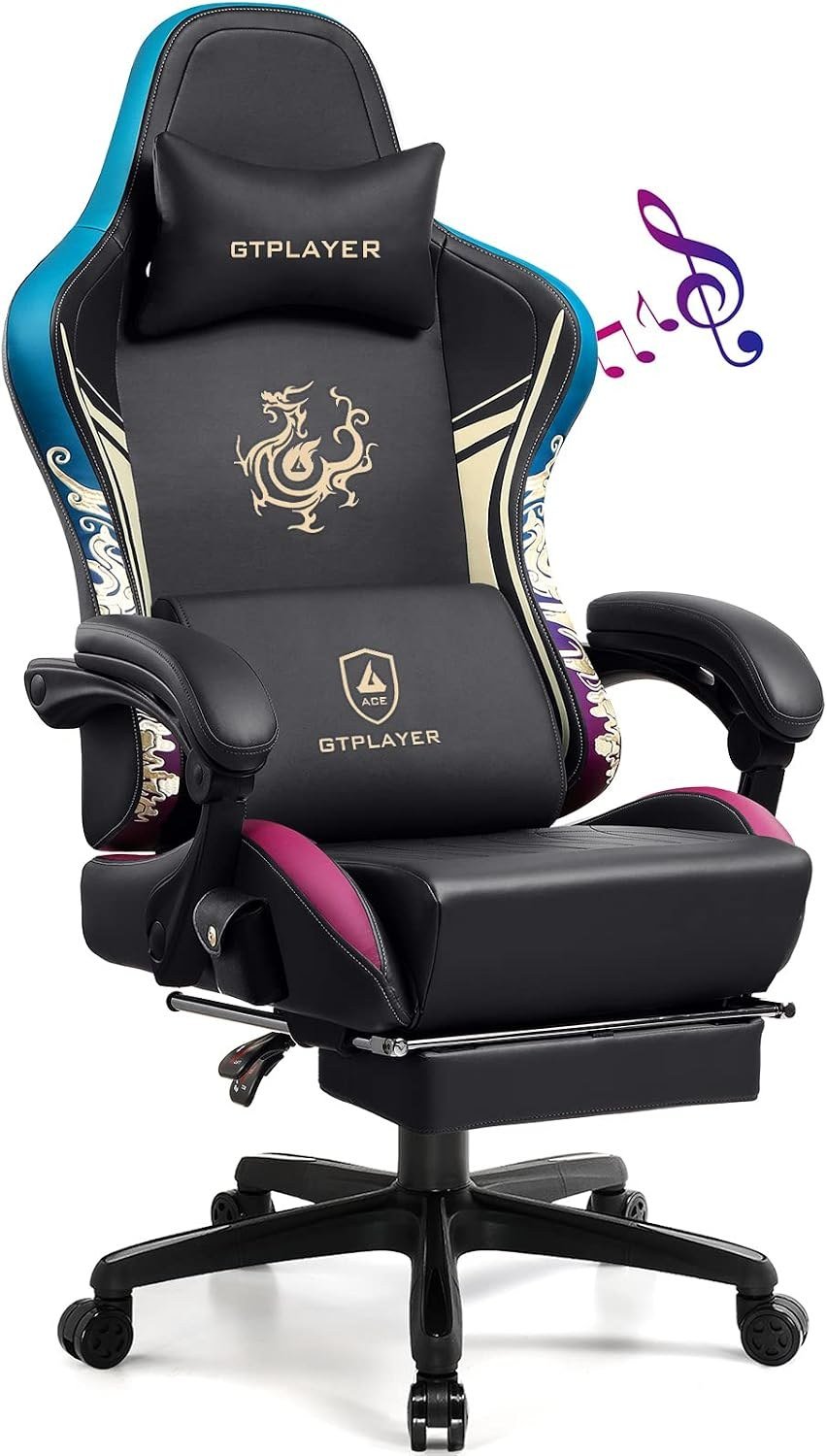 GTPLAYER Gaming Chair with Bluetooth Speakers gaming chair