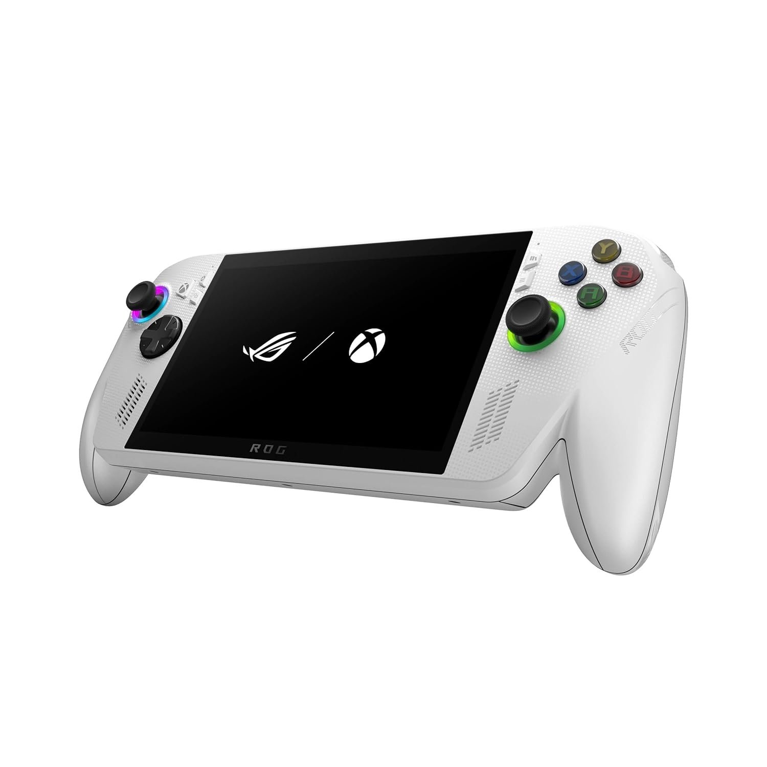 ASUS ROG Xbox Ally in white with its contoured grips and 7 inch touchscreen