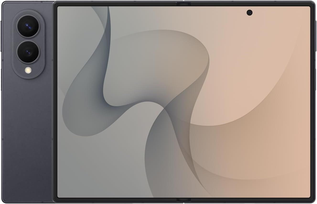 Samsung Galaxy Z Fold8 partly unfolded in graphite