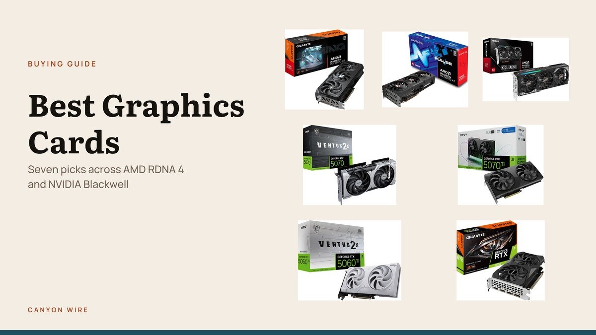 Best graphics cards shown as seven product photos