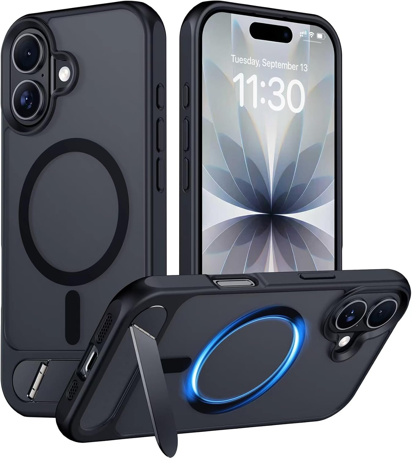 Temdan iPhone 17 case with its built-in invisible kickstand folded out