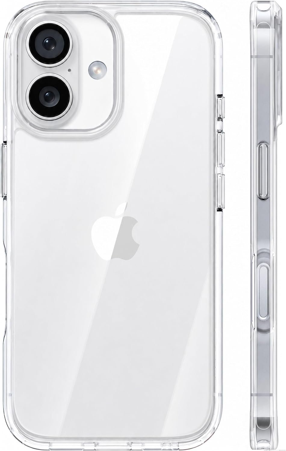 TORRAS crystal clear iPhone 17 case showing the phone colour through the back