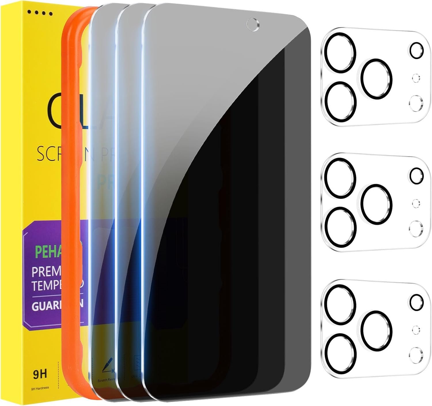 PEHAEL privacy screen protectors and camera lens films for the iPhone 17 Pro Max