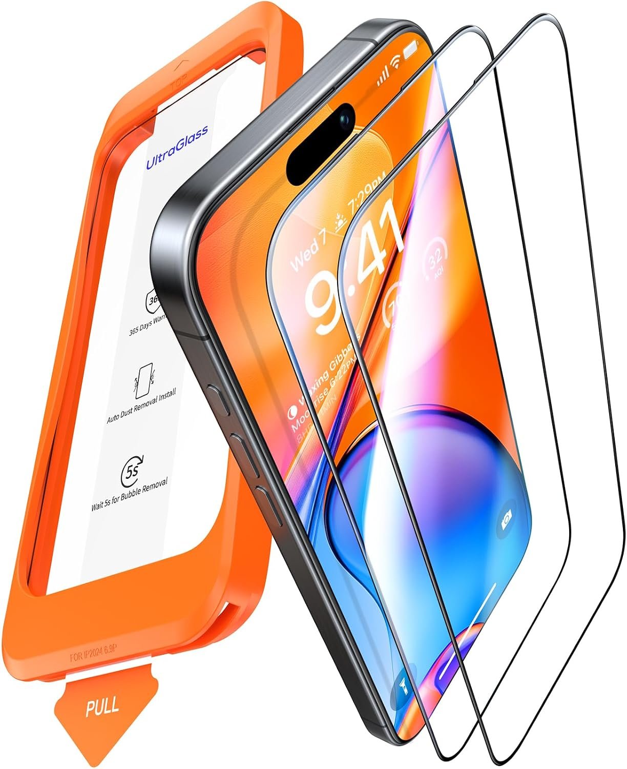 UltraGlass armour screen protector for the iPhone 17 Pro Max with its one-pull alignment tray