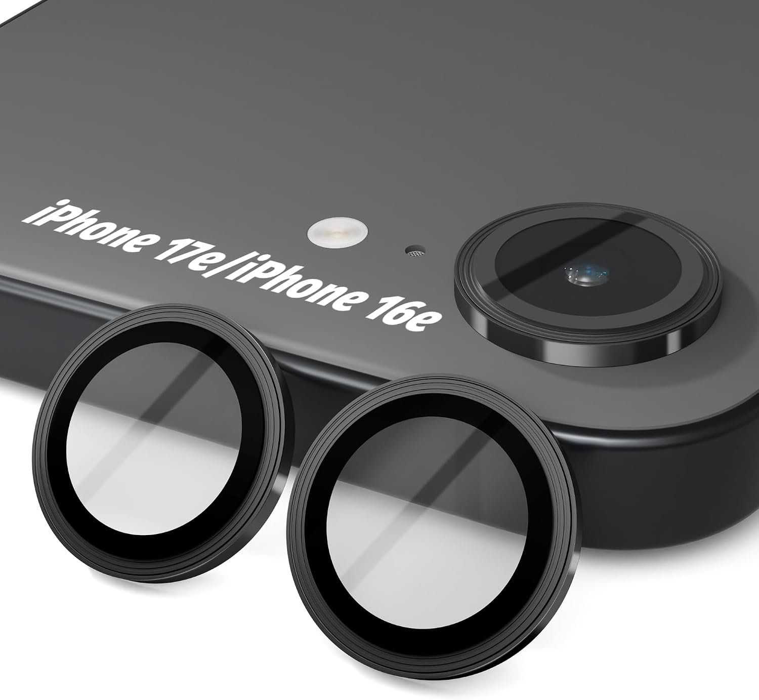 Orzero three pack of 9H glass camera lens protectors for the iPhone 17e