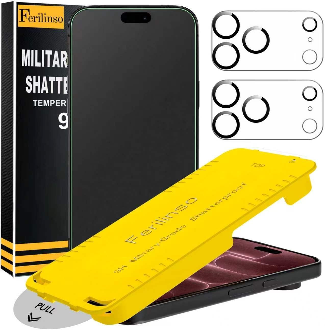 Ferilinso matte screen protectors and camera lens films for the iPhone 18 Pro Max