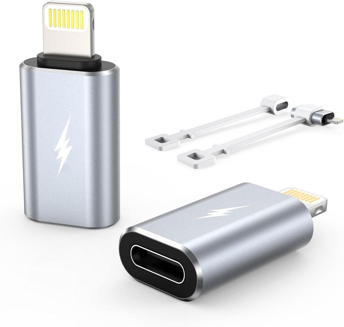 TechMatte USB-C to Lightning adapters, two-pack