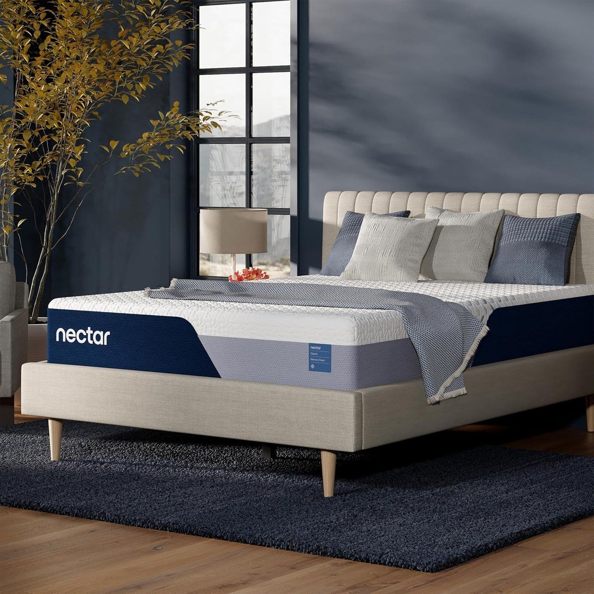 Nectar Classic 12 inch queen memory foam mattress in white