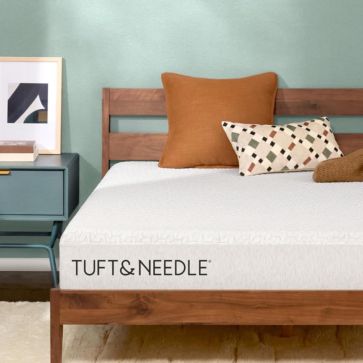 Tuft and Needle Original queen foam mattress in white and gray