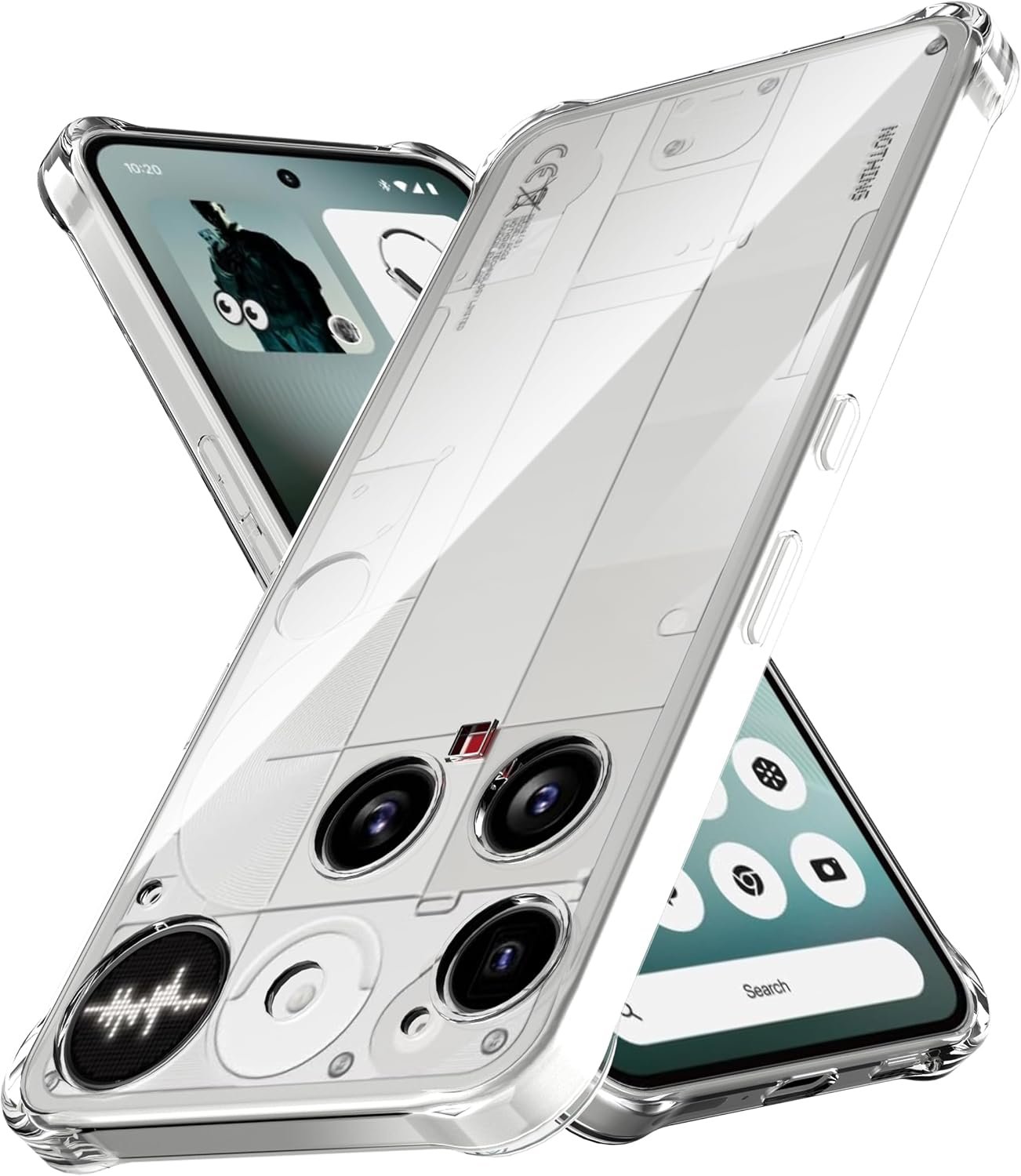 Anoowkoa clear TPU case for the Nothing Phone 3 with reinforced corners