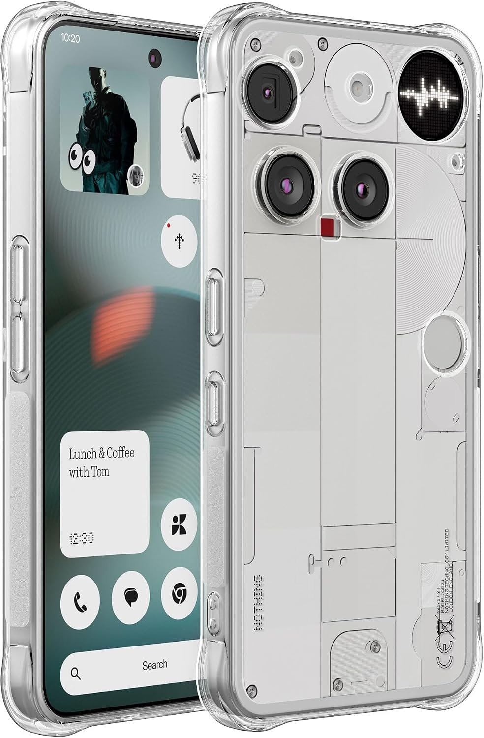 Cresee clear slim case for the Nothing Phone 3 with air cushion corners