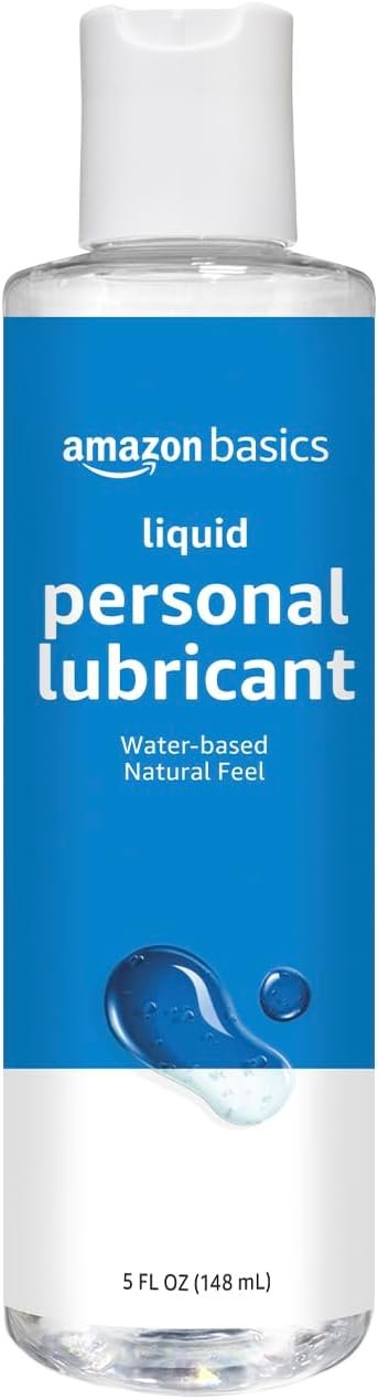 Amazon Basics liquid water-based personal lubricant in a 5 fl oz bottle