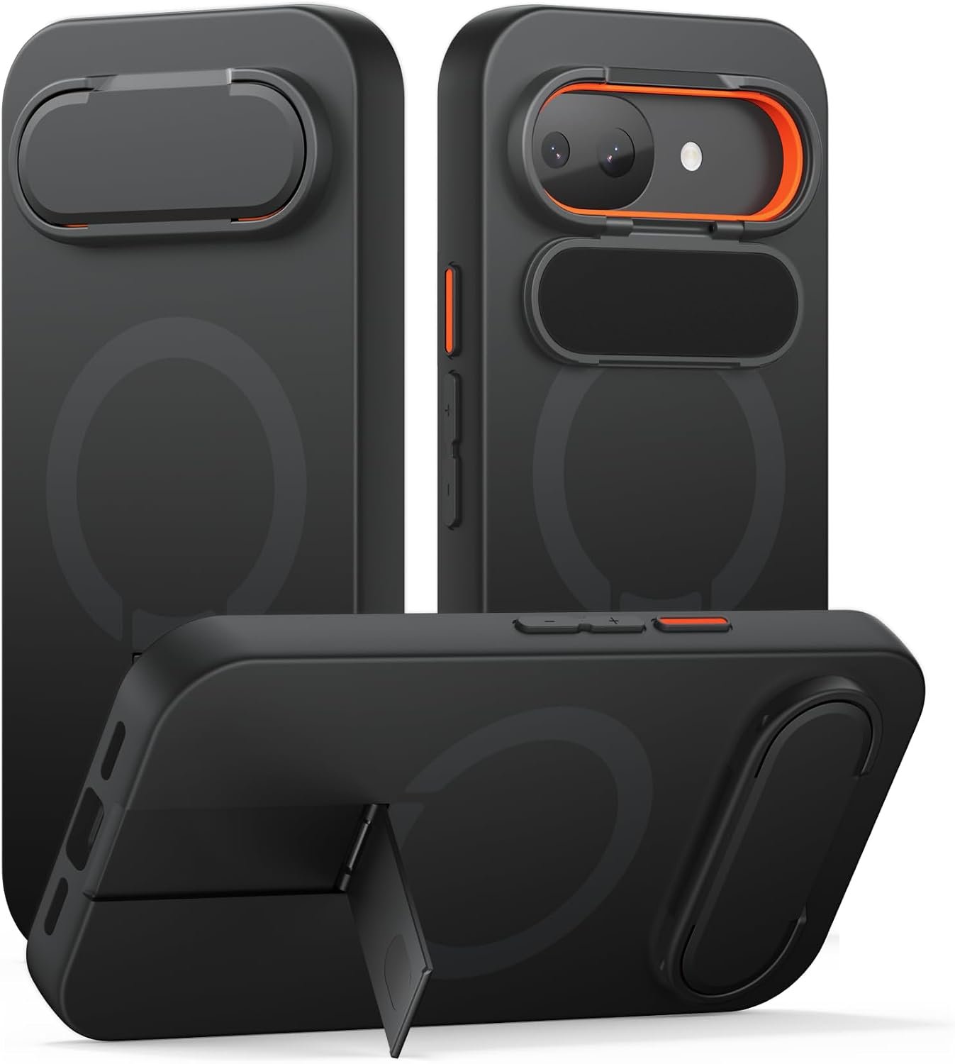 SURITCH Pixel 10a case with its foldable camera cover and aluminium kickstand