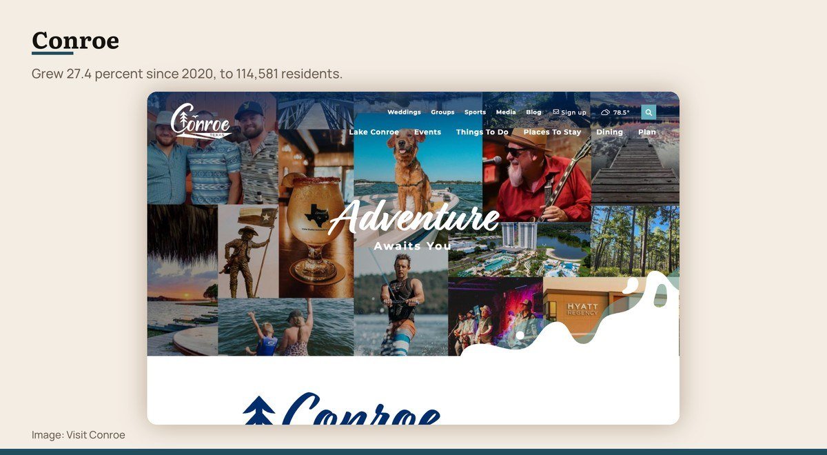The official website for Conroe, Texas