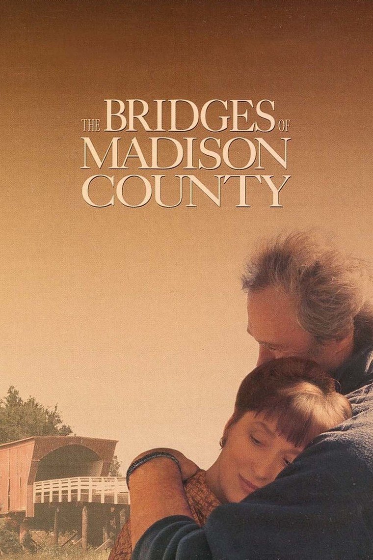 The Bridges of Madison County poster showing a woman and a photographer on a porch