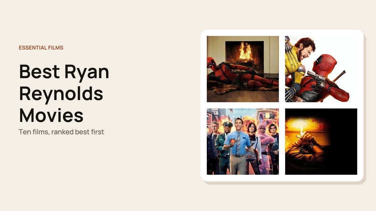 Best Ryan Reynolds Movies headline beside stills from Ryan Reynolds films